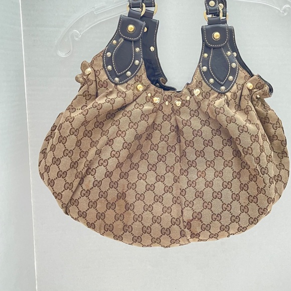 Gucci Monogram Medium Pelham Studded Hobo - Picture 15 of 15